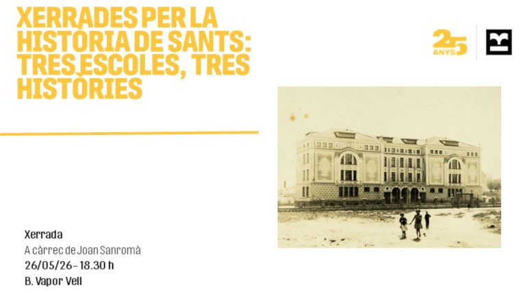 Xerrades per la història de Sants: 'Tres escoles, tres històries', a càrrec de Joan Sanromà