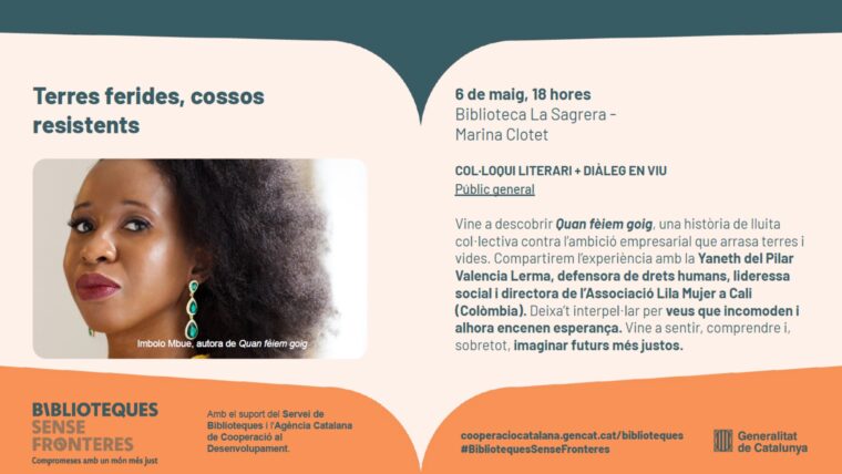 Col·loqui literari i diàleg en viu 'Terres ferides, cossos resistents', amb Imbolo Mbue