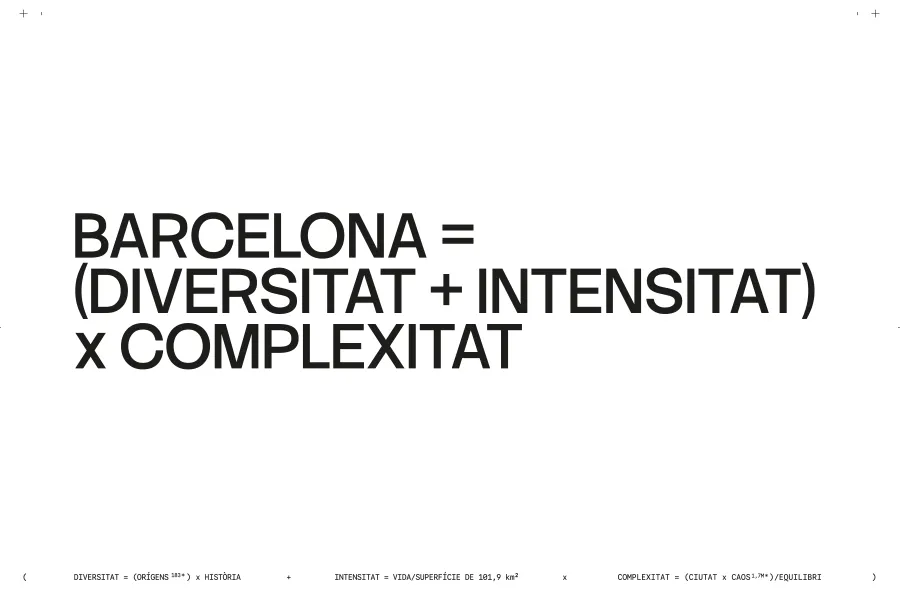 Exposició 'Barcelona = (Diversitat + Intensitat) x Complexitat'