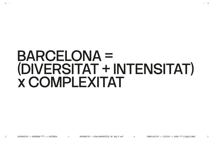 Exposició 'Barcelona = (Diversitat + Intensitat) x Complexitat'