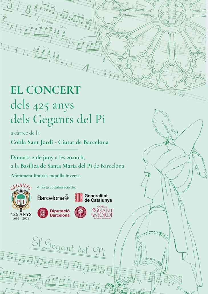 Concert del 425 anys dels Gegants del Pi a la Basílica de Santa Maria del Pi