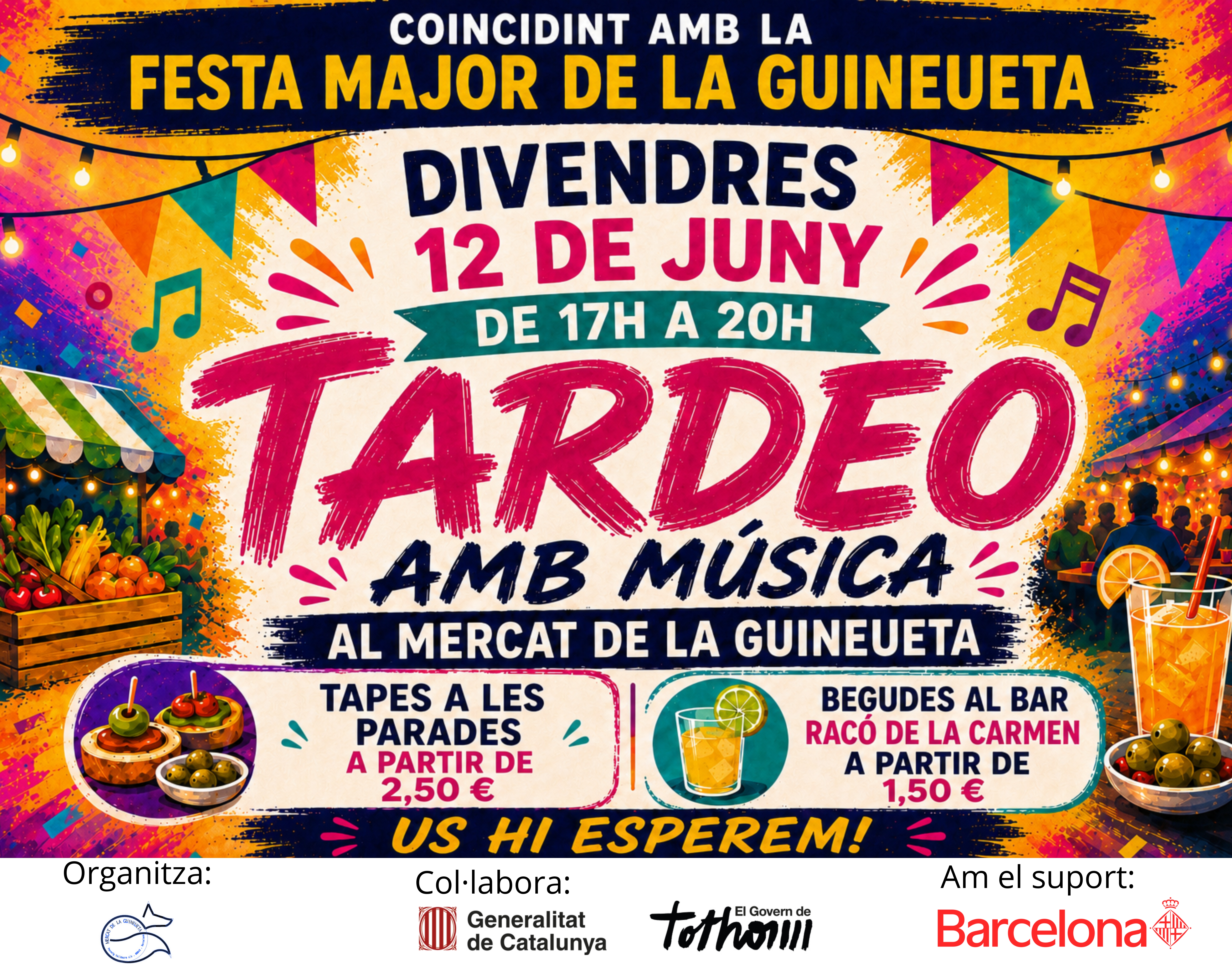 Tardeo amb música al Mercat de la Guineueta