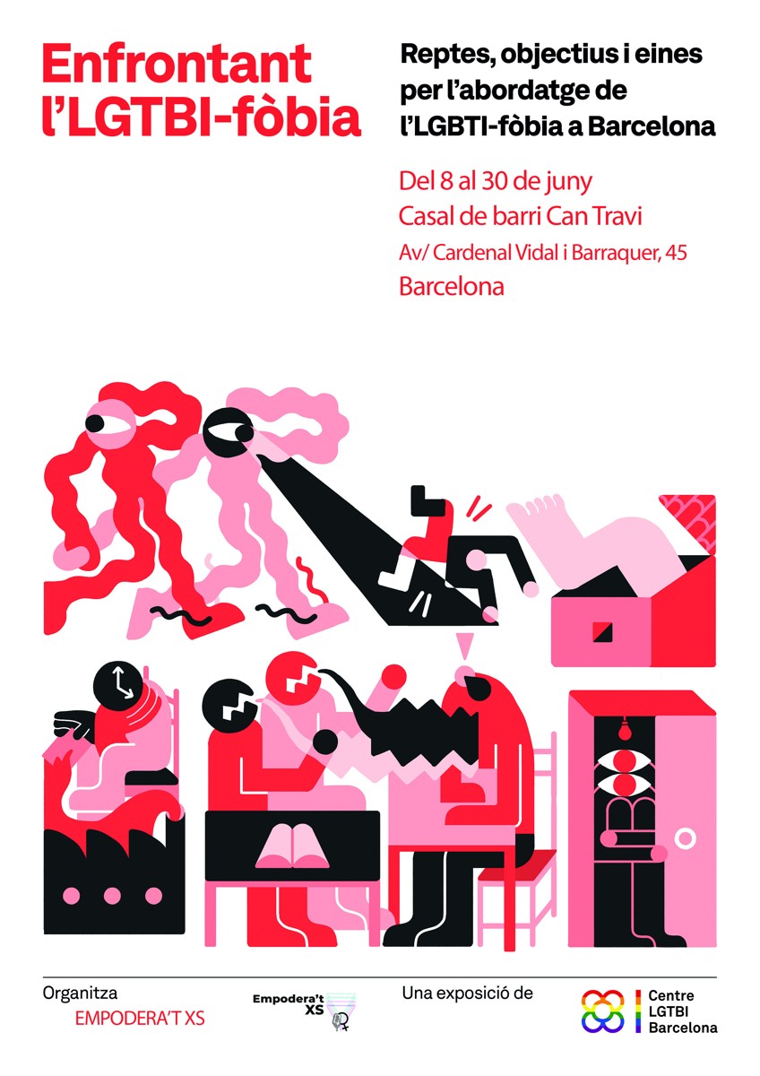 Exposició 'Enfrontant l'LGTBI-fòbia. Reptes, objectius i eines per l'abordatge de l'LGTBI-fòbia a Barcelona'
