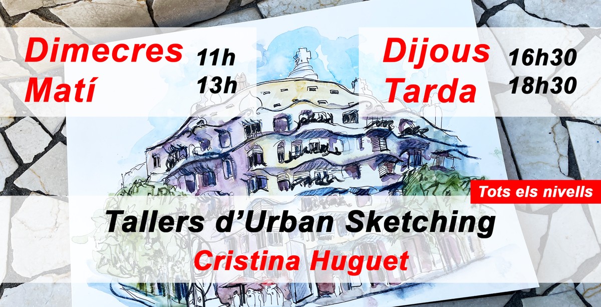 Tallers d'Urban Sketching 'Descobreix Gràcia dibuixant'