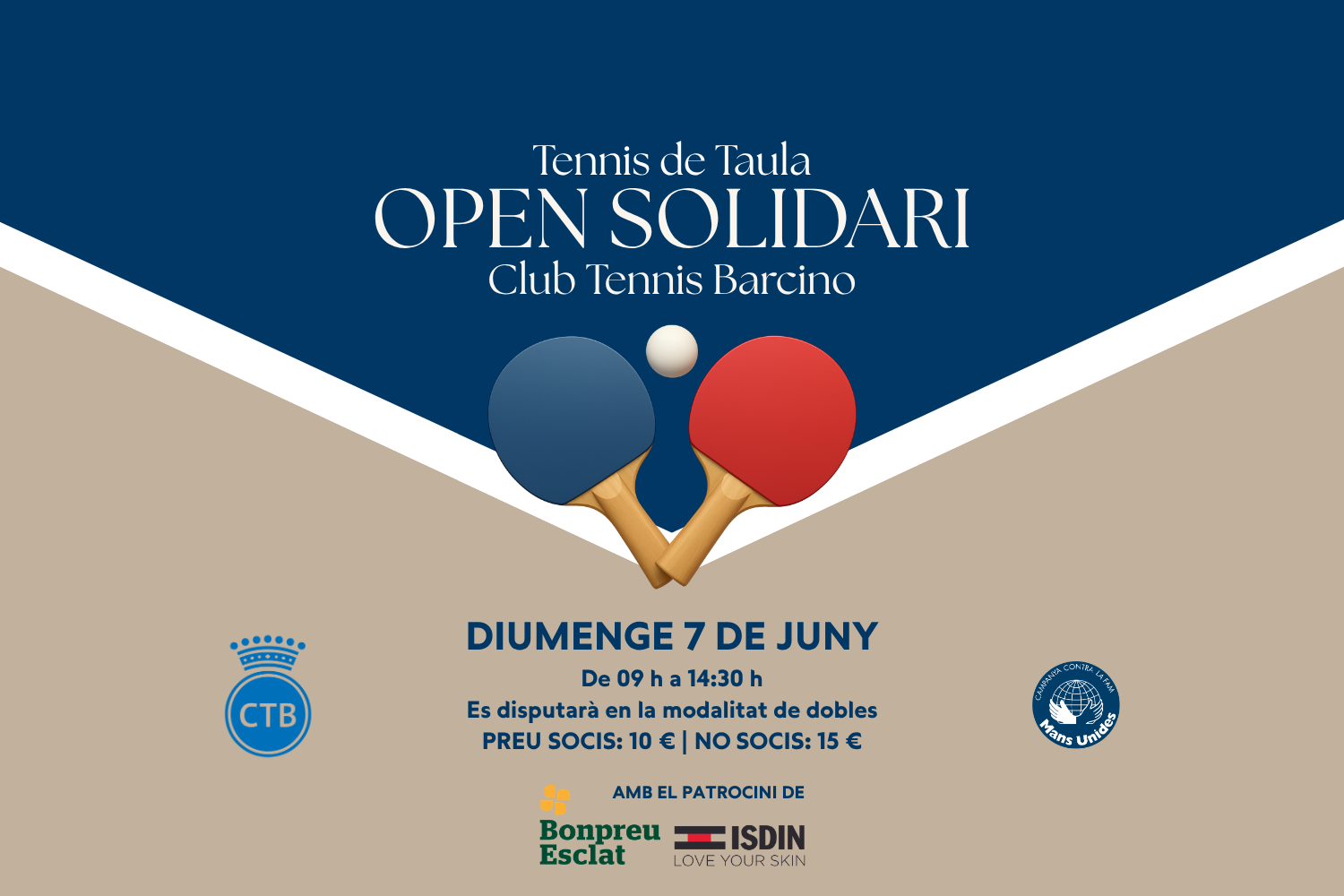 I Open Solidari de Tennis de Taula al Club Tennis Barcino
