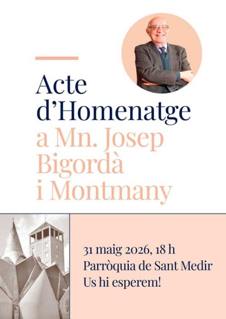 Acte d'homenatge a mossèn Josep Bigordà i Montmany