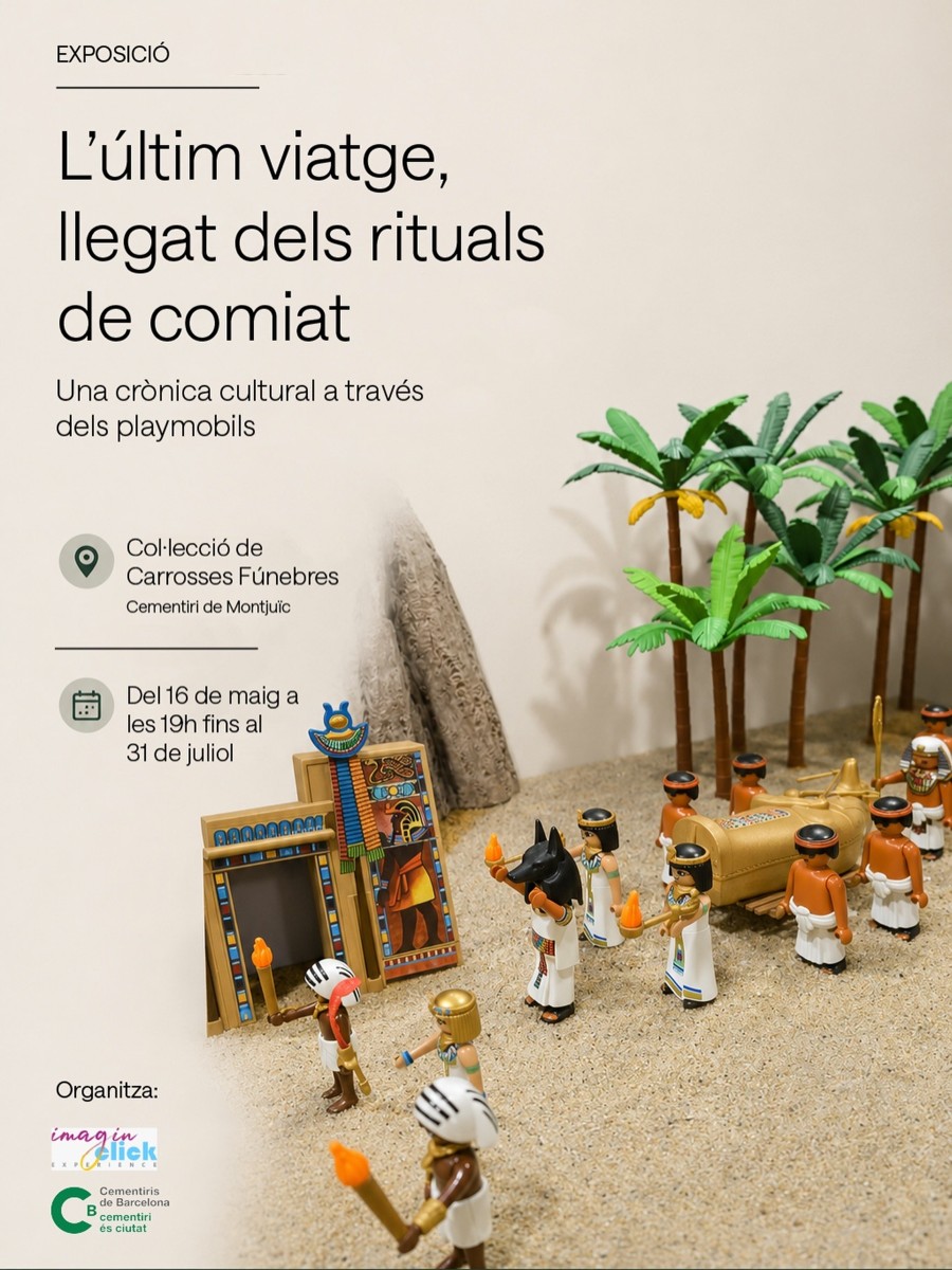 Exposició 'L’últim viatge: llegat dels rituals de comiat. Una crònica cultural a través de les figures de Playmobil'