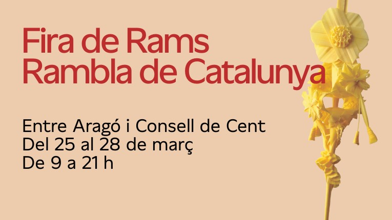 Fira de Rams a la Rambla Catalunya, entre Aragó i Consell de Cent en Barcelona
