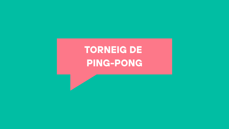 Acció a la taula. Torneig de ping pong