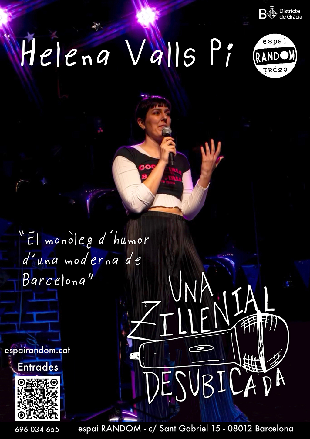 Espectacle d'humor "Una Zillenial Desubicada", a càrrec de Helena Valls Pi
