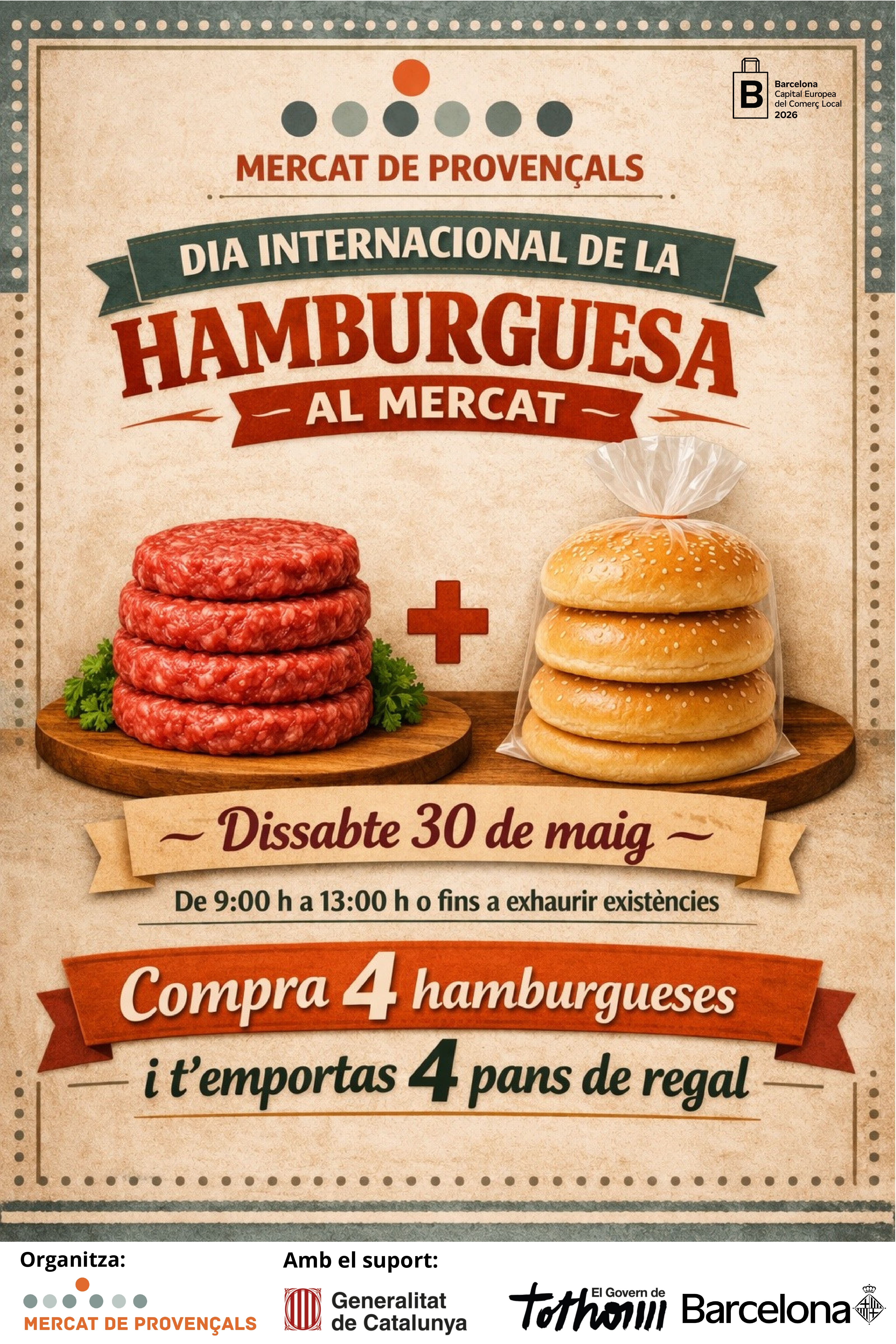 Dia Internacional de l'Hamburguesa al Mercat de Provençals