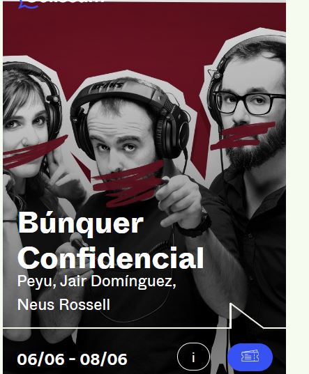 Espectacle "Búnquer Confidencial" amb Peyu, Jair Domínguez, Neus Rossell