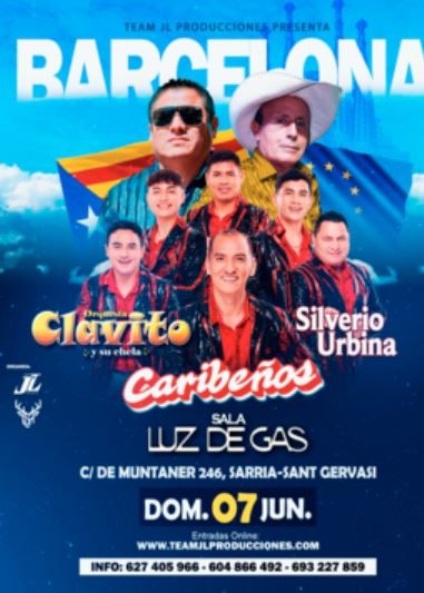 Concert "Caribeños de Guadalupe + Clavito y su Chela + Silverio Urbina"