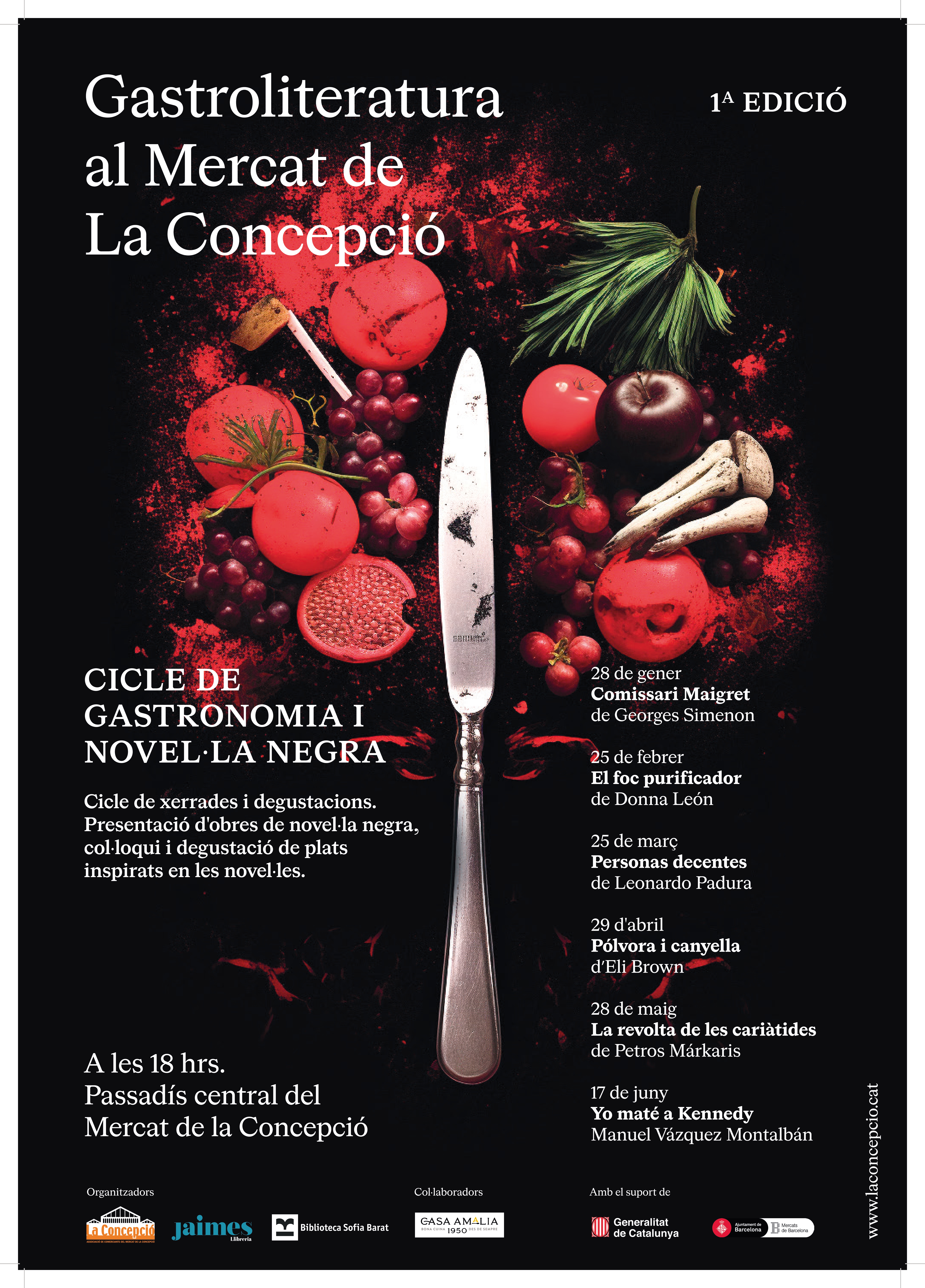 Gastroliteratura al Mercat de La Concepció: "Yo maté a Kennedy de Manuel Vázquez Montalbán"