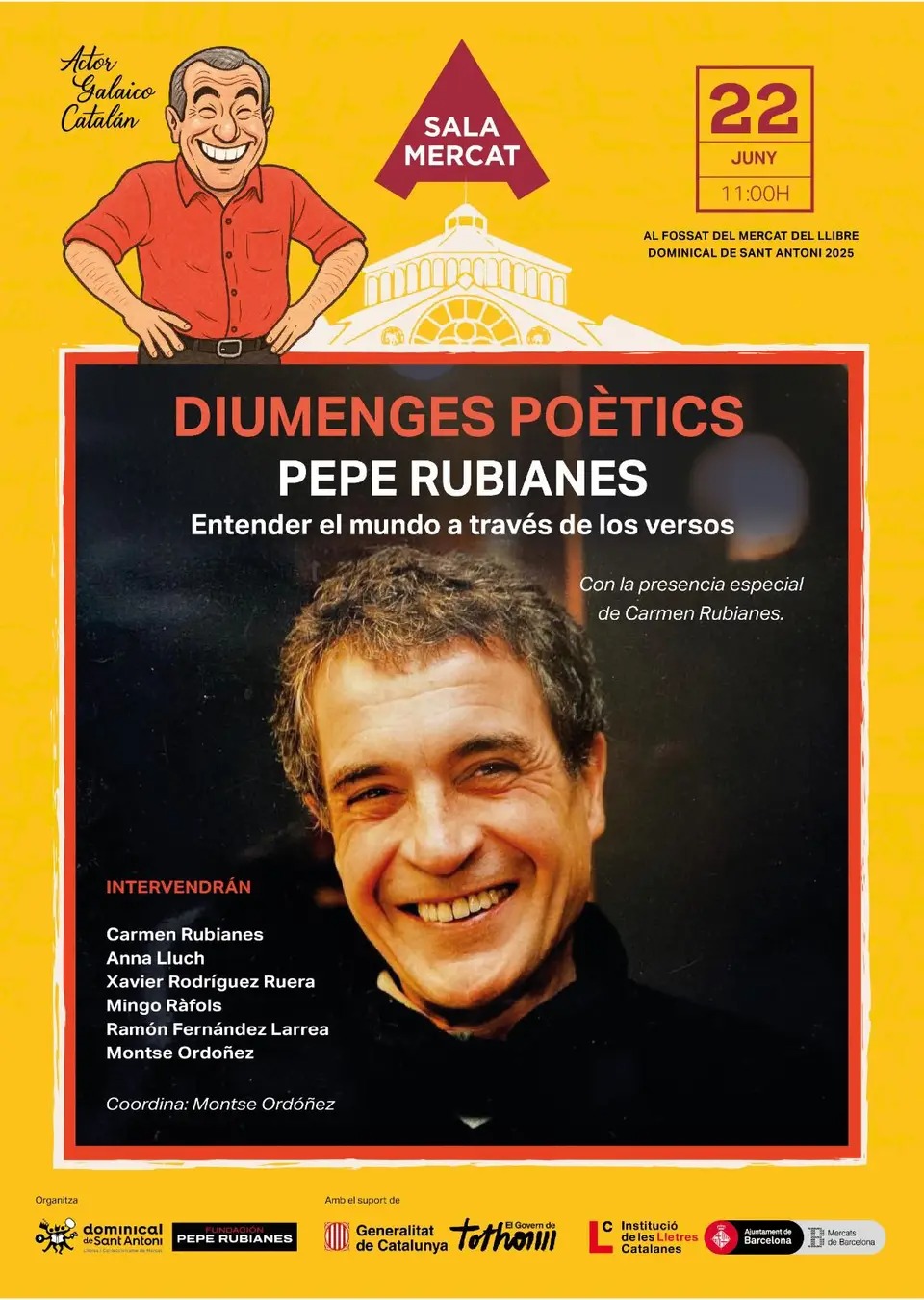 Diumenges poètics al Mercat Dominical de Sant Antoni: "Pepe Rubianes. Entender el mundo a través de los versos"